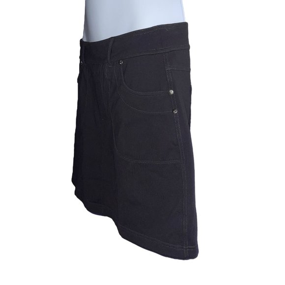 Athleta Black Skort Womens S Athleisure Pockets Stretch Mesh Shorts Belt Loops - Picture 5 of 10